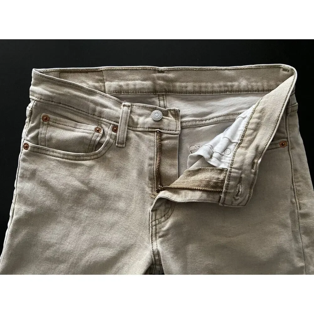 LEVI’S 511 Slim Fit Tan Denim Jeans sz 31x32 (actual 29x29)